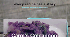 Desktop Screenshot of everyrecipehasastory.com